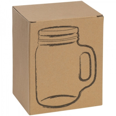 Logotrade mainoslahja tuotekuva: Juomalasi kahvalla ja kannella TREVISO 450 ml