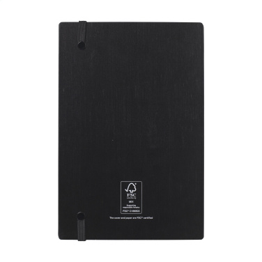 Logo trade mainoslahja kuva: Bamboo Journal Naked Spine Paper Notebook Musta A5