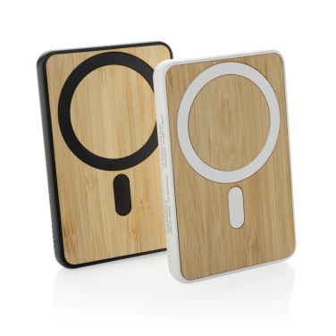Logo trade mainoslahjat tuotekuva: Zen RCS 5000 mah 5W magneettinen bambu virtalähde