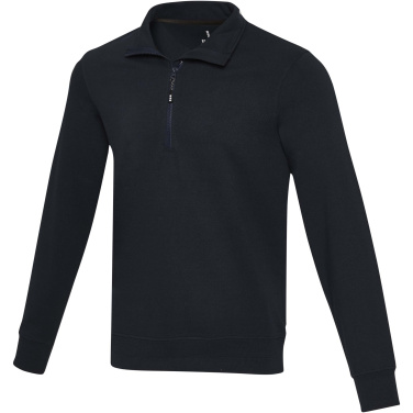 Logo trade liikelahjat tuotekuva: Tin unisex Aware™-kierrätetty neljännesvetoketjullinen svetari 