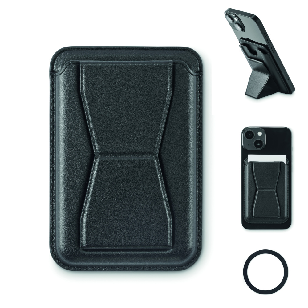 Logo trade mainoslahja ja liikelahja tuotekuva: Magneettinen PU-korttikotelo