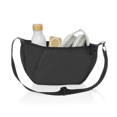 Logo trade liikelahja mainoslahja tuotekuva: Crescent XL AWARE™ RPET puolikuun muotoinen crossbody-laukku