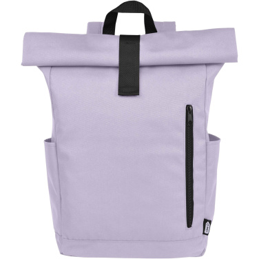 Logotrade reklaminiai produktai nuotrauka: Byron 15,6 colių GRS RPET susukama kuprinė 18L