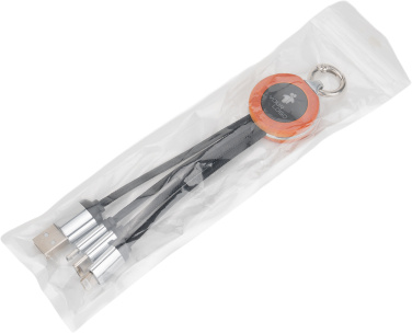 Logotrade reklaminės dovanos nuotrauka: 4 viename laidas su apšviestu logotipu mediniame korpuse