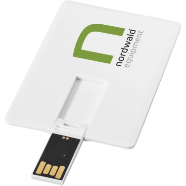 Logotrade logo dāvanas foto: Plāns kartes formas 2 GB USB zibatmiņas disks