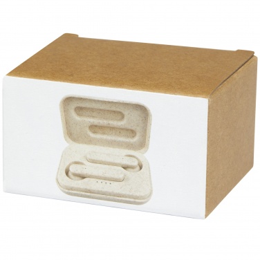 Logotrade logo dāvanas foto: Nantai kviešu salmu True Wireless austiņas