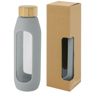 Logotrade dāvanas foto: Tidan 600 ml borsilikāta stikla pudele ar silikona rokturi