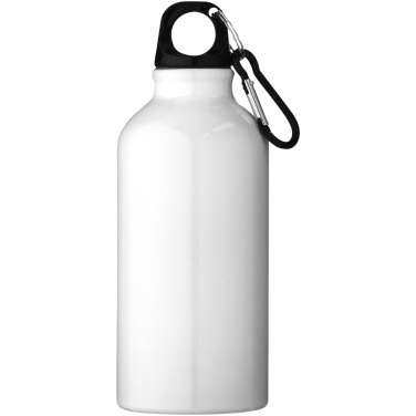 Logotrade ziemassvētku dāvanas foto: Oregon 400 ml RCS sertificēta pārstrādāta alumīnija ūdens pudele ar karabīni