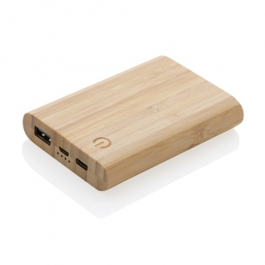 Logotrade ziemassvētku dāvanas foto: Bambusa 5000 mAh jaudas banka