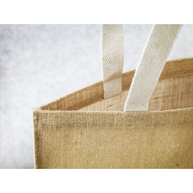 Logotrade korporatīvās dāvanas foto: Madrides džutas Shopper soma