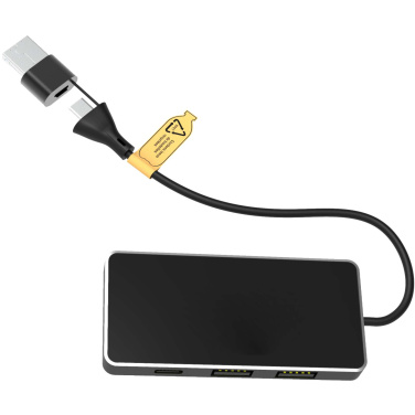 Logotrade ziemassvētku dāvanas foto: SCX.design H20 8-in-1 USB centrmezgls ar divu ieeju un 6 portiem