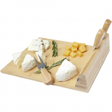 Логотрейд pекламные продукты картинка: Mancheg Бамбуковая доска для сыра и инструменты
