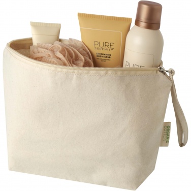 Логотрейд pекламные подарки картинка: Orissa 180 g/m² organic large accessory pouch 3L