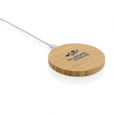 Логотрейд pекламные подарки картинка: Беспроводное зарядное устройство Bamboo 15 Вт