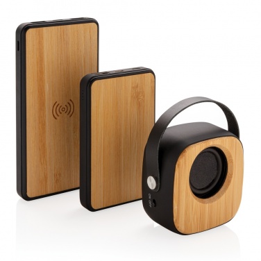 Лого трейд pекламные cувениры фото: Беспроводной модный динамик Bamboo 3W