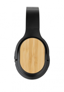 Логотрейд pекламные подарки картинка: Складные беспроводные наушники RCS и Bamboo Elite