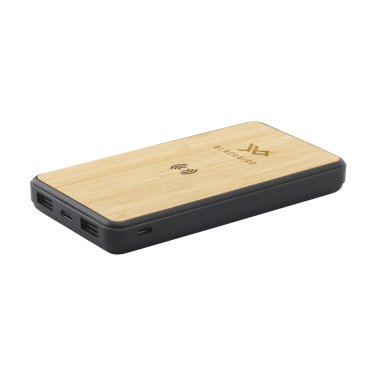 Логотрейд pекламные подарки картинка: Boru Bamboo RCS Recycled ABS Powerbank Беспроводное зарядное устройство
