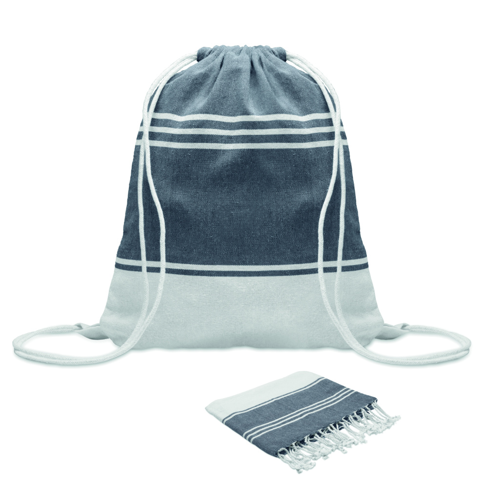 Логотрейд бизнес-подарки картинка: Hammam towel drawstring set