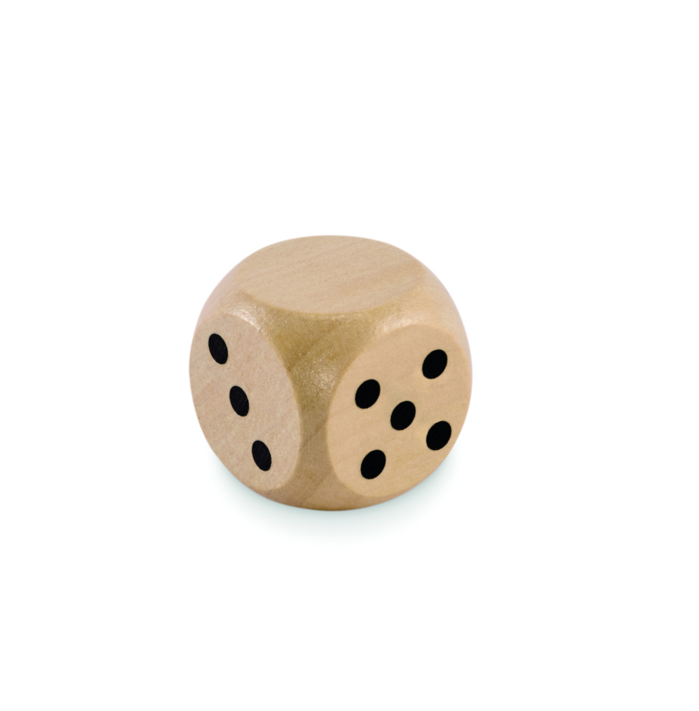 Логотрейд pекламные продукты картинка: Schima wooden dice 3cm dia