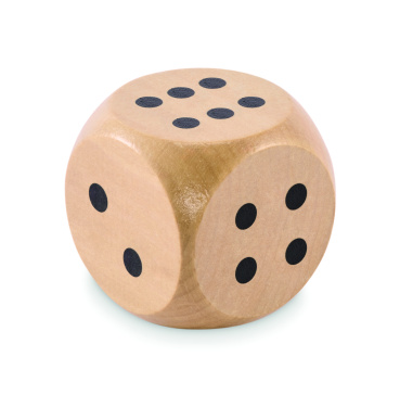Логотрейд pекламные продукты картинка: Schima wooden dice 5cm dia