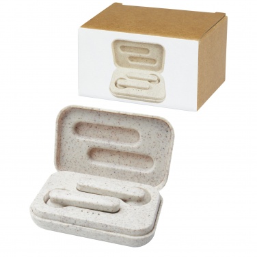 Logotrade kampanjprodukter bild: Nantai True Wireless öronsnäckor av halm