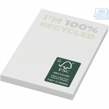 Logotrade profilprodukter bild: Sticky-Mate® klisterlappar av återvunnet papper 50 x 75 mm