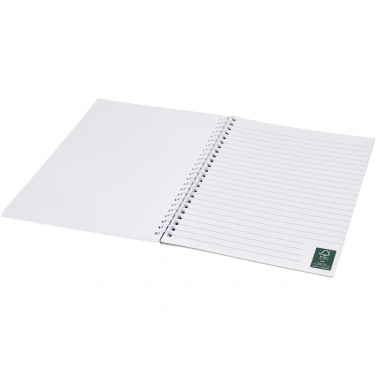 Logotrade presentreklam bild: Desk-Mate® spiralbunden A4-anteckningsbok med tryckt baksida