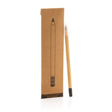 Logotrade reklamprodukter bild: Infinity penna med suddgummi i bambu