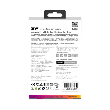 Logotrade kampanjprodukter bild: Hard Disc Silicon Power Armor A30 2TB