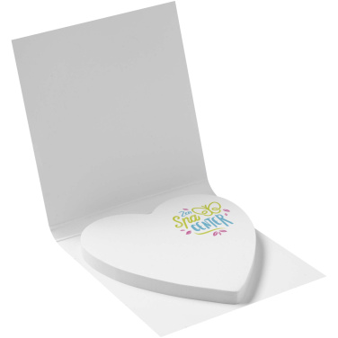 Logotrade profilprodukter bild: Sticky-Mate® hjärtformade klisterlappar med mjukt omslag